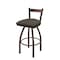 Holland Bar Stool Co 30" Low Back Swivel Bar Stool, Bronze Finish, Graph Chalice Seat 82130BZ019 - alternate 1